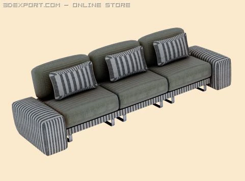 sofav1 3D Model .c4d .max .obj .3ds .fbx .stl .blend 