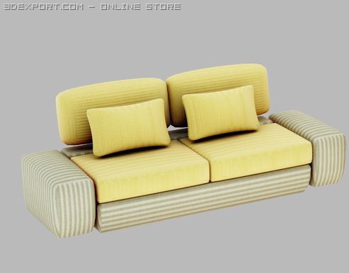 sofav2 3D Model .c4d .max .obj .3ds .fbx .stl .blend 