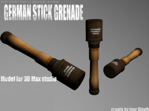 grenade old ww2 Modello 3D