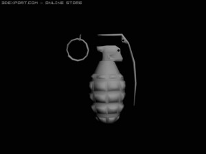 us grenade Model 3D