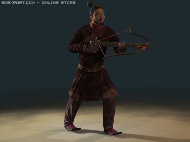 qin warrior Model 3D .c4d .max .obj .3ds .fbx .stl .blend 