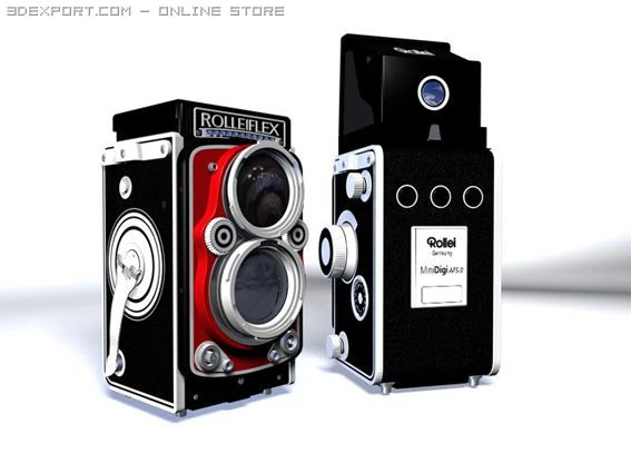 rolleiflex minidigi 5 3D Model .c4d .max .obj .3ds .fbx .stl .blend 