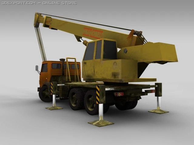 autocrane 3D Model .c4d .max .obj .3ds .fbx .stl .blend 