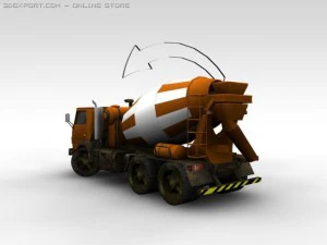 concrete truck kamaz 3D Model