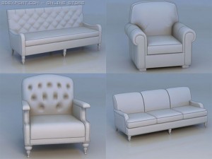 sofa  couch Modelo 3D