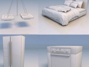 bed light fridge 3D Модель