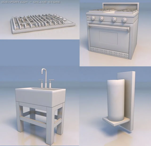 gasoven tank candles 3D Model .c4d .max .obj .3ds .fbx .stl .blend 