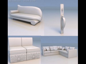 chairs sofa knobs 3D 모델