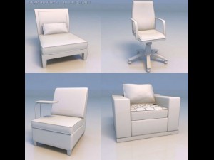 chair sofa desk couch 3 Modelo 3D