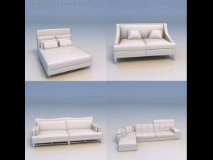 bed sofa 3D Model
