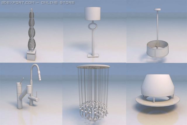 light fixtures water faucet 3D 模型 .c4d .max .obj .3ds .fbx .stl .blend