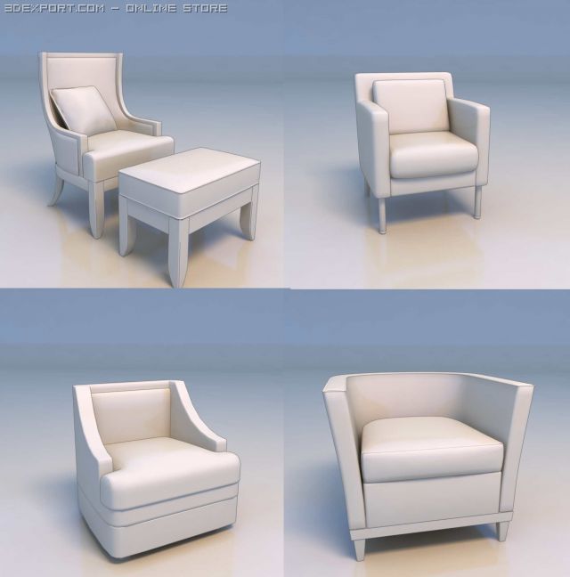 chairs sofa 130127128107 3D Model .c4d .max .obj .3ds .fbx .stl .blend 