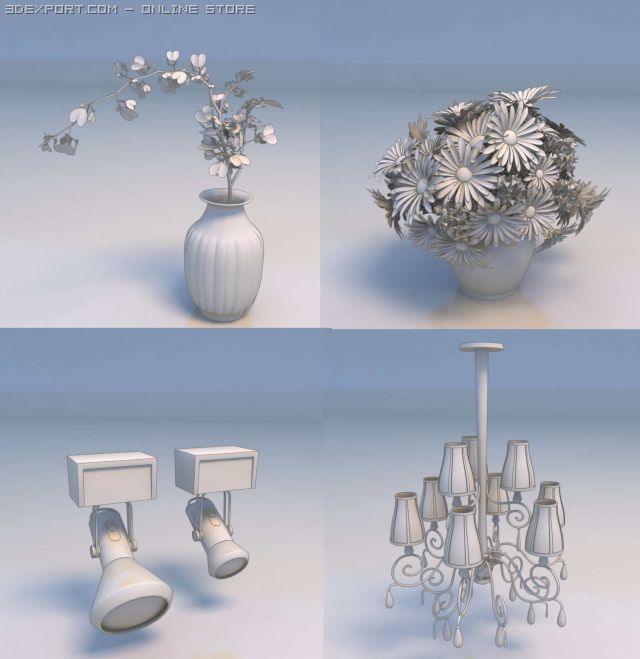 flowers lights Modèle 3D .c4d .max .obj .3ds .fbx .stl .blend 