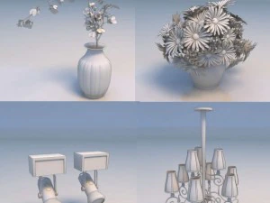 flores luces Modelo 3D