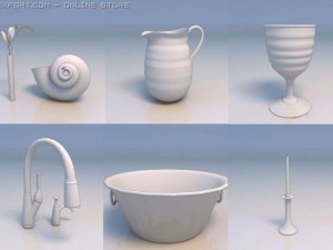 cup water faucet accessories 3D-Modell