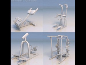 gym weightliftings 3D 模型