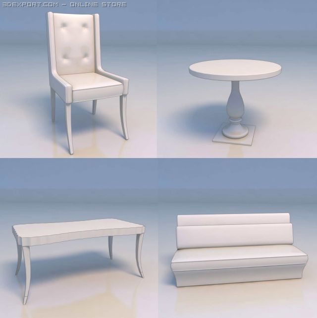 sofa couch desk 3D-Modell .c4d .max .obj .3ds .fbx .stl .blend 