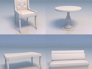 sofa couch desk Modelo 3D