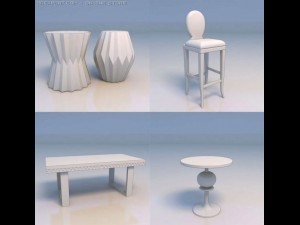 chair desk couch Modelo 3D