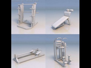 gym fitness equipment 3D 모델