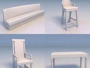 sofa couch desk 3D-Modell