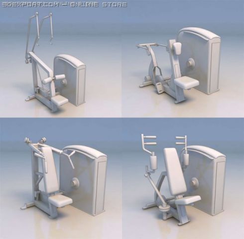 fitness equipment gym Modèle 3D .c4d .max .obj .3ds .fbx .stl .blend