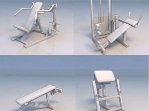 gym fitness equipment 3D Модель