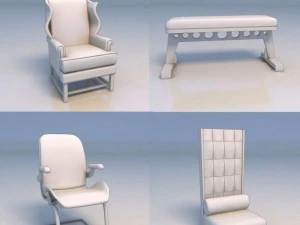 의자 책상 소파 3D 모델