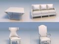 chair desk sofa couch Model 3D