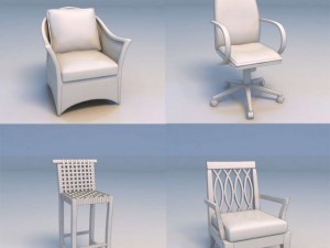 sofa chair desk 3Dモデル
