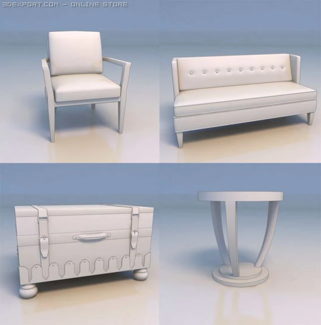 sofa chair store cabinet 3D Model .c4d .max .obj .3ds .fbx .stl .blend
