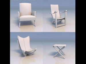 chair sofa desk 3D Model