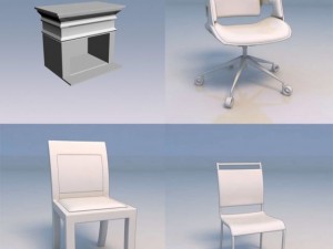 chair sofa desk Modèle 3D