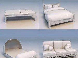 tempat tidur sofa tempat tidur pijat Model 3D