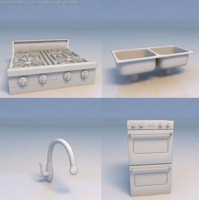 gasoven faucet tank 3D Model .c4d .max .obj .3ds .fbx .stl .blend 