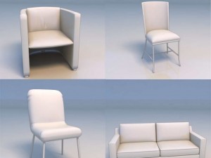 chair sofa couch Model 3D
