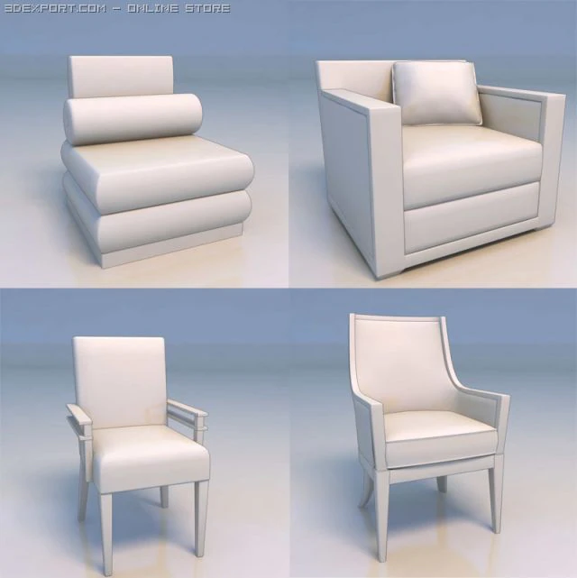 chair sofa couch 3D Model .c4d .max .obj .3ds .fbx .stl .blend 