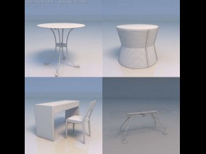 desk table Model 3D