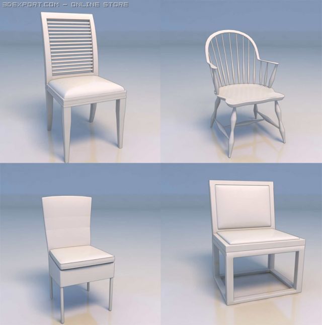 chairs couch Model 3D .c4d .max .obj .3ds .fbx .stl .blend 