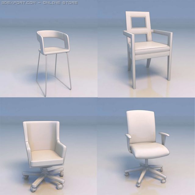 chair sofa 3D-Modell .c4d .max .obj .3ds .fbx .stl .blend 