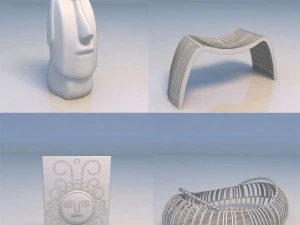 미술 액세서리 과일 접시 3D 모델