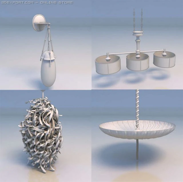 lampu Model 3D .c4d .max .obj .3ds .fbx .stl .blend 