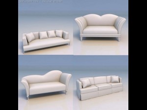 4 sofas Modello 3D