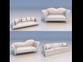 4 sofas Model 3D
