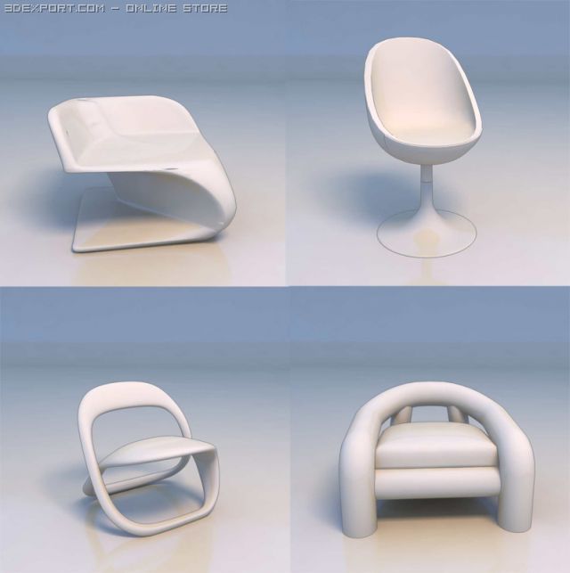 chair couch 3D Model .c4d .max .obj .3ds .fbx .stl .blend 