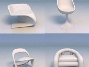 sof&aacute; cadeira Modelo 3D