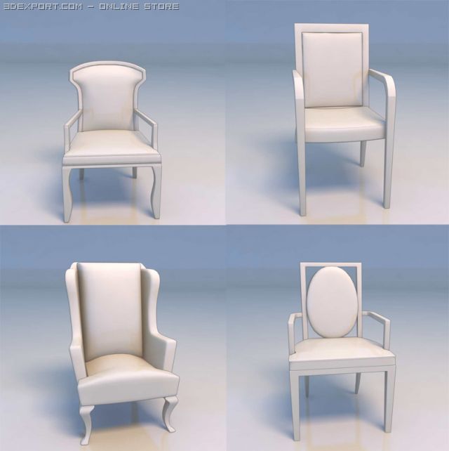 chair sofa couch 3D 模型 .c4d .max .obj .3ds .fbx .stl .blend 