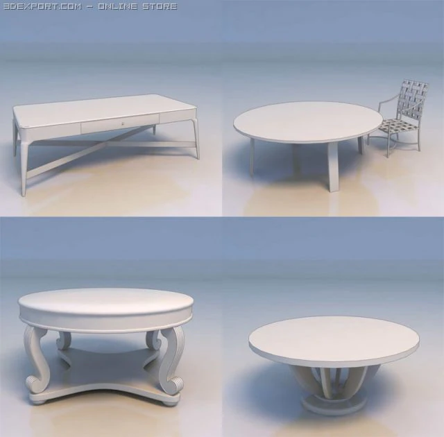 tables desk 3D Model .c4d .max .obj .3ds .fbx .stl .blend 