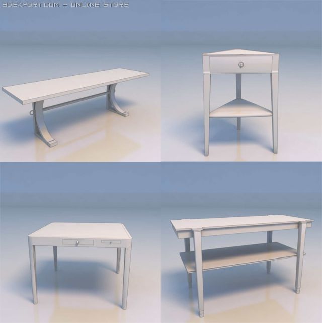 table 3D 모델 .c4d .max .obj .3ds .fbx .stl .blend 