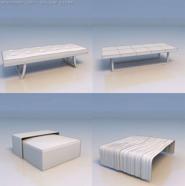 massage bed blanket bed table 3D 模型 .c4d .max .obj .3ds .fbx .stl .blend 